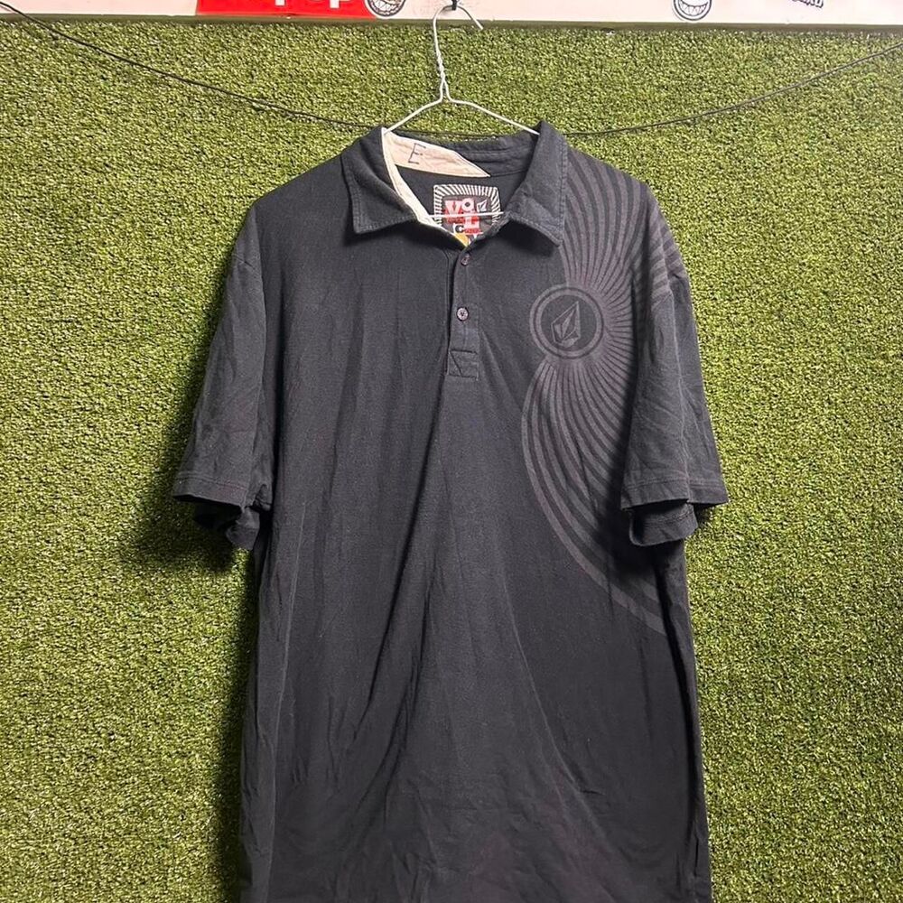 Volcom Men's Navy and Black Polo-shirts